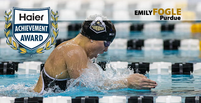 Haier Achievement Award Honors Purdue Swimmer Emily Fogle